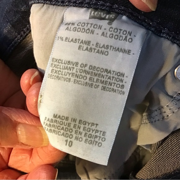 LEVI 5 pocket CAPRI jeans, Sz 10, blue, Peddle Pushers, ..includes belt, NWOT - Picture 7 of 8